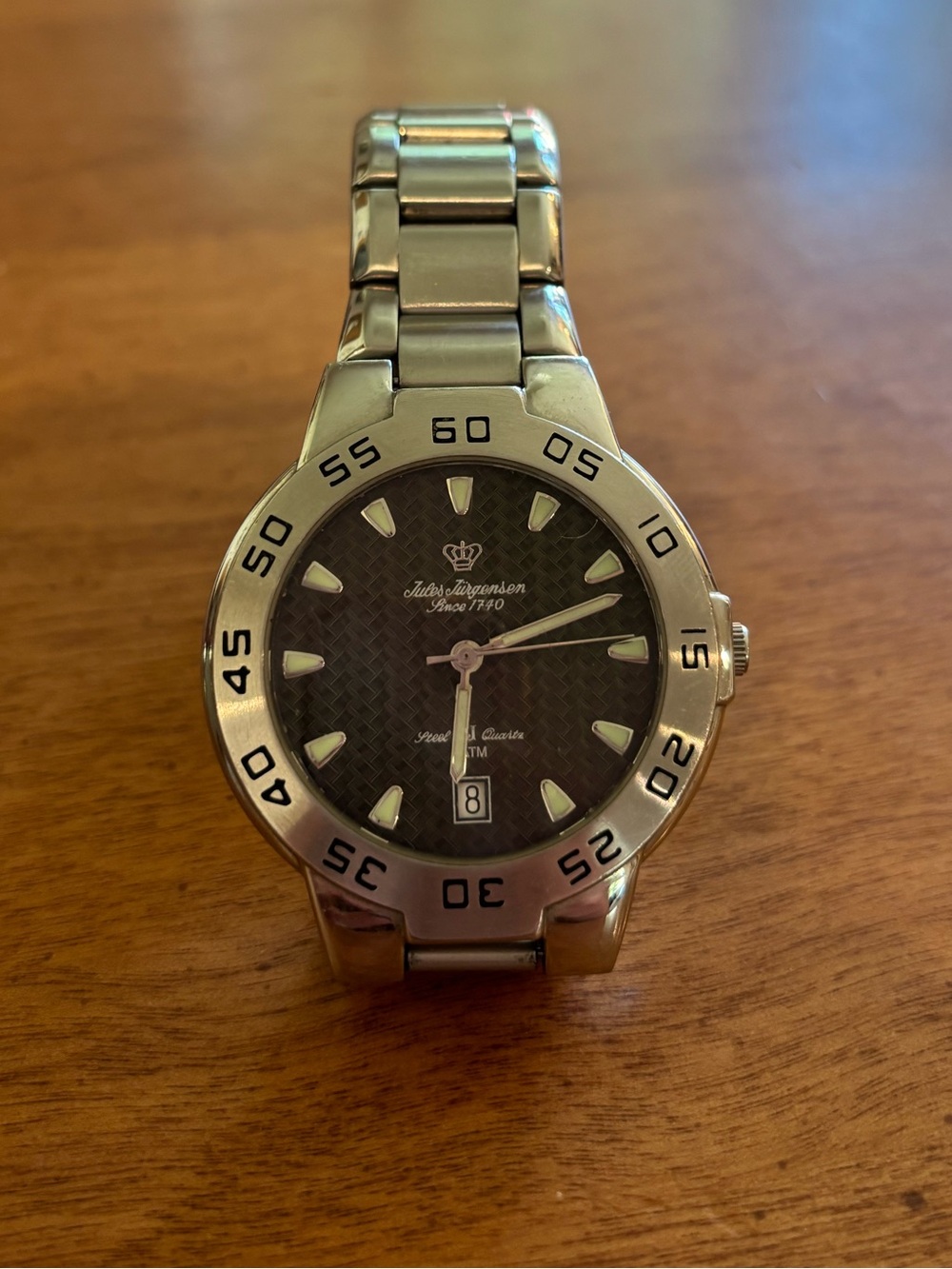 Jules Jurgensen stainless steel quartz men's watch